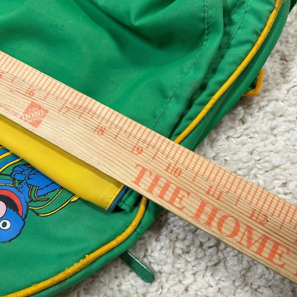 Fisher-Price Backpack Kids Green Vintage 1985 Sesame Street Characters 9352